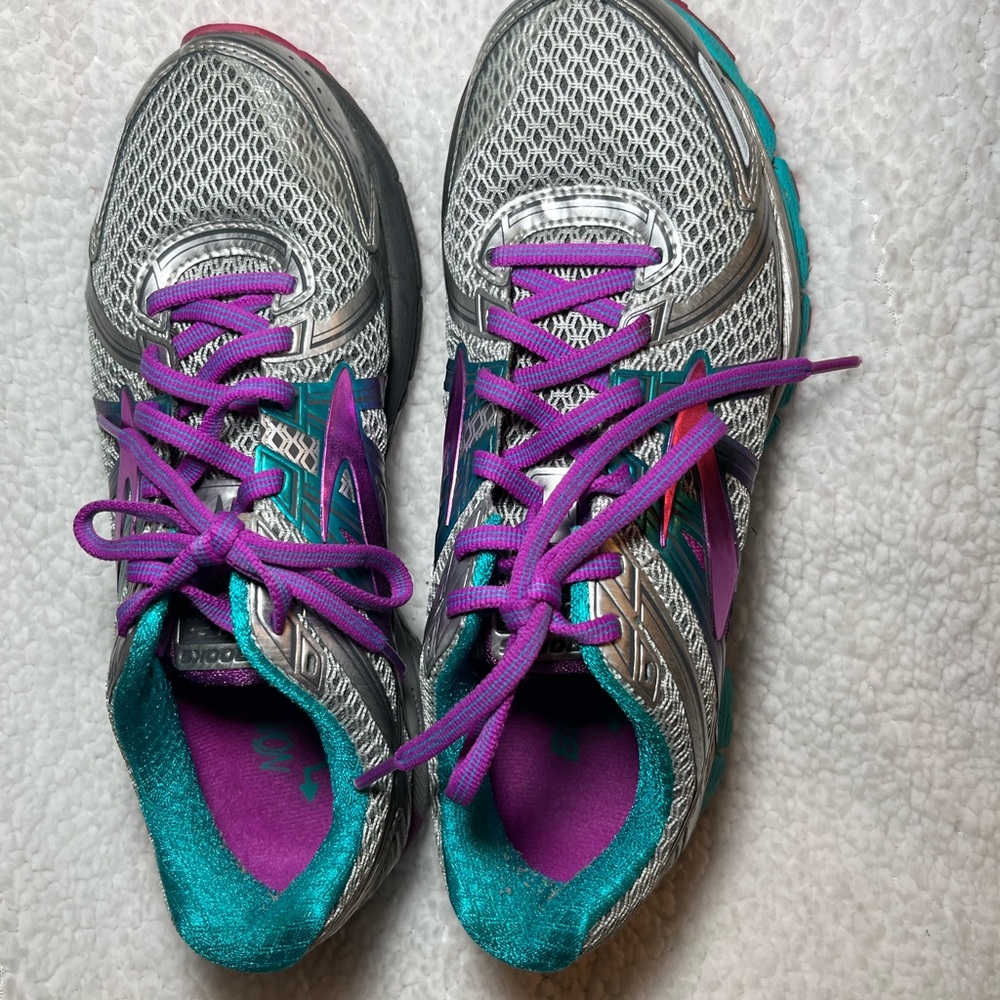 Brooks Women's Athletic Shoes in Silver and Purple